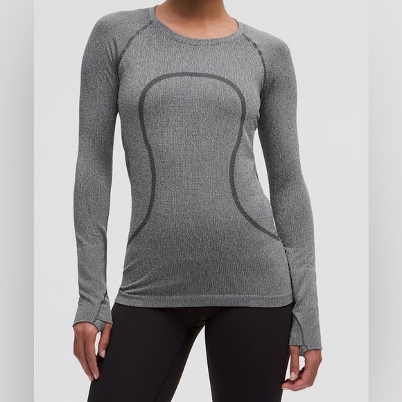 lululemon athletica Tops - LuluLemon Swiftly Tech Long-Sleeve Glitter Shirt 2.0 Hip Length
